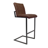 Bar Stool Rocco FavoFurn Brown LxBxH 99x58x55 Artificial leather Nnb