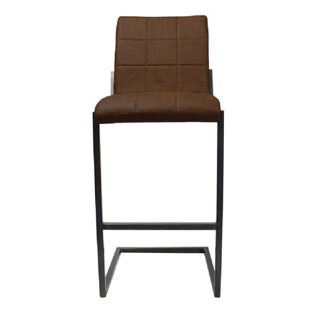 Bar Stool Rocco FavoFurn Brown LxBxH 99x58x55 Artificial leather Nnb