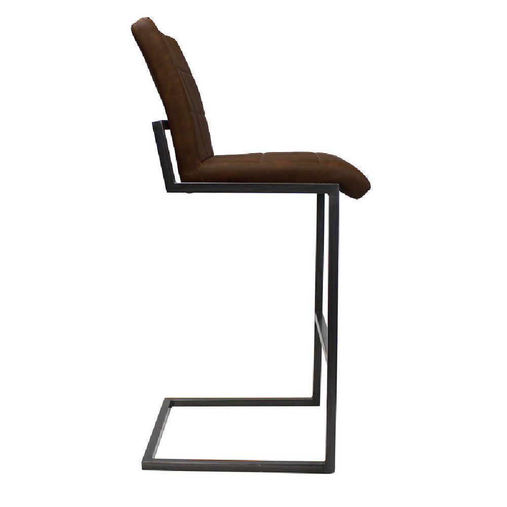 Bar Stool Rocco FavoFurn Brown LxBxH 99x58x55 Artificial leather Nnb