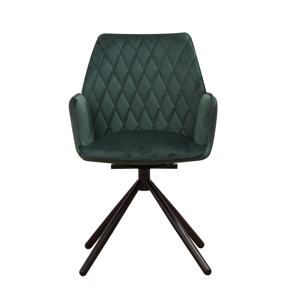 Dining Chair Donny FavoFurn Green LxBxH 71x64x56 Fabric Nnb