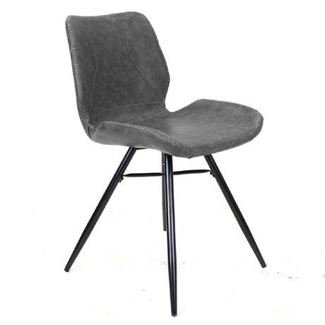 Dining Chair Barron FavoFurn Anthracite LxBxH 72x68x50 Artificial leather Nnb