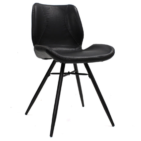 Dining Chair Barron FavoFurn Black LxBxH 72x68x50 Artificial leather Nnb