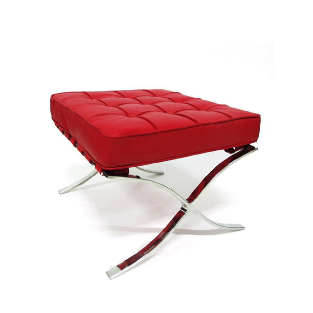 Hocker Expo FavoFurn Red LxBxH 63x62x36 Leather Nnb