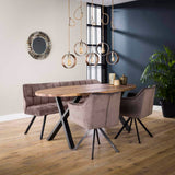 Dining Table Abe HomeHaven Brown LxBxH 206x114x10 Walnut Nnb