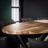 Dining Table Abe HomeHaven Brown LxBxH 276x118x10 Walnut Nnb