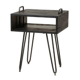 Bedside Table Beckett HomeHaven Black LxBxH 42x38x16 Acacia wood Nnb