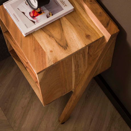 Bedside Table Archer HomeHaven Brown LxBxH 69x45x42 Acacia wood Nnb