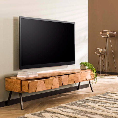 TV cabinet Alonzo HomeHaven Brown LxBxH 183x45x25 Acacia wood Nnb