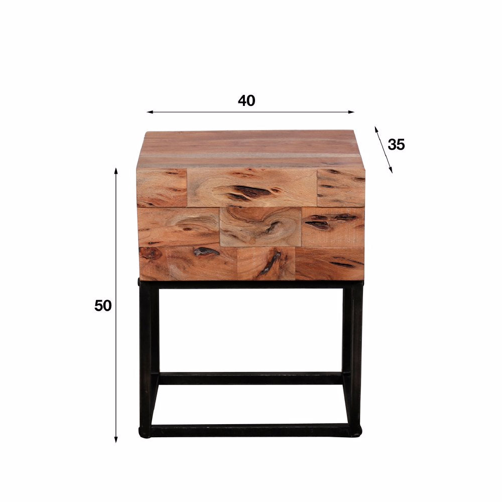 Bedside Table Essex HomeHaven Brown LxBxH 46x40x29 Acacia wood Nnb