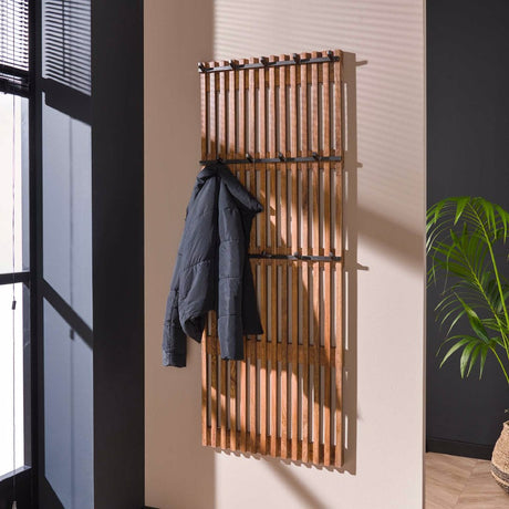 Coat Rack Barton HomeHaven Brown LxBxH 165x67x12 Mango wood Nnb