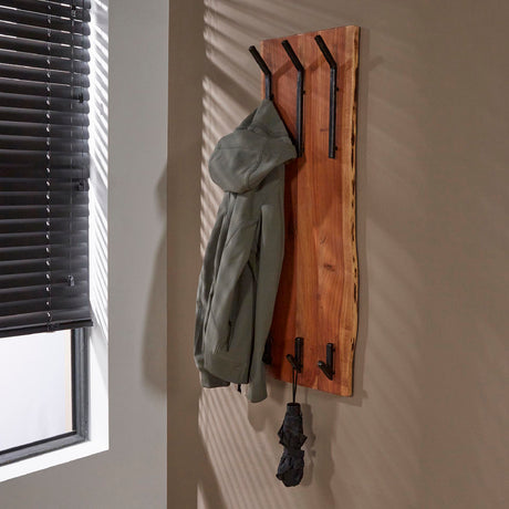 Coat Rack Elio HomeHaven Brown LxBxH 110x36x27 Acacia wood Nnb