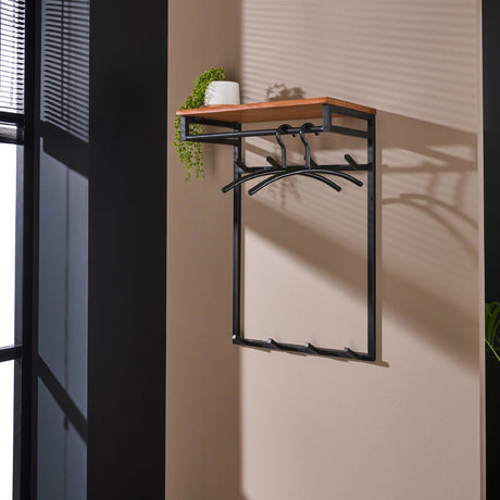 Coat Rack Mekhi HomeHaven Brown LxBxH 85x60x38 Acacia wood Nnb