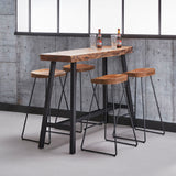 Bar Table Elio HomeHaven Brown LxBxH 131x52x20 Acacia wood Nnb