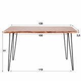 Dining Table Elio HomeHaven Brown LxBxH 135x77x10 Acacia wood Nnb