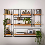 Wall Shelf Elio HomeHaven Brown LxBxH 66x33x11 Acacia wood Nnb