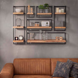 Wall Shelf Elio HomeHaven Brown LxBxH 66x33x11 Acacia wood Nnb