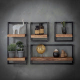 Wall Shelf Elio HomeHaven Brown LxBxH 66x33x11 Acacia wood Nnb