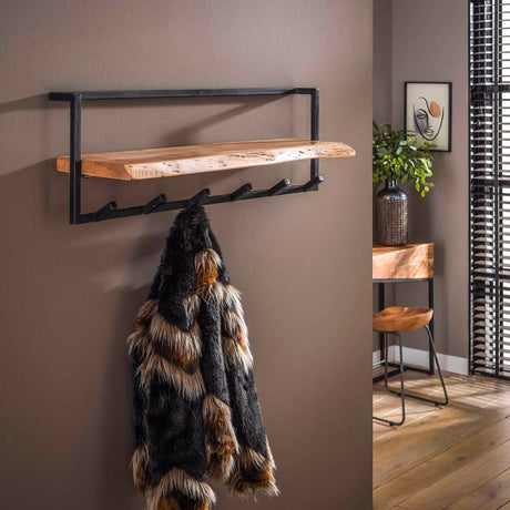 Coat Rack Elio HomeHaven Brown LxBxH 104x36x17 Acacia wood Nnb