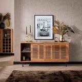 Dresser Danube HomeHaven Black, Brown Acacia wood Nnb