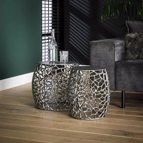 Side Table Jairo HomeHaven Silver LxBxH 52x52x47 Aluminium Nnb