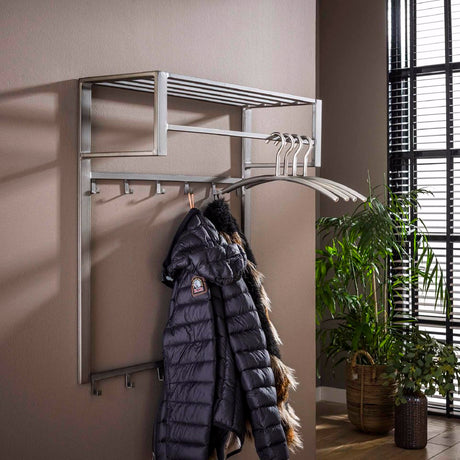 Coat Rack Kolby HomeHaven Grey LxBxH 90x83x37 Metal Nnb