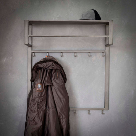 Coat Rack Kolby HomeHaven Grey LxBxH 90x83x37 Metal Nnb