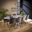 Dining Table Merlin HomeHaven Grey LxBxH 246x113x7 MDF Nnb