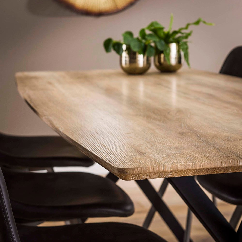 Dining Table Kellan HomeHaven Brown LxBxH 195x95x6 MDF Nnb