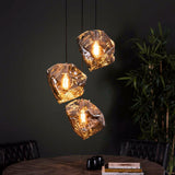 Pendant Light Holden HomeHaven Silver LxBxH 91x41x37 Glass Nnb