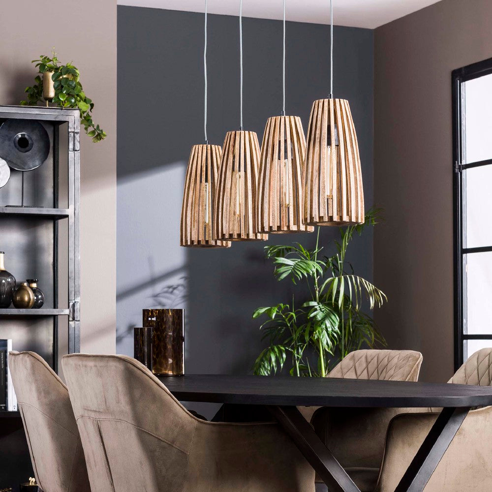 Pendant Light Houston HomeHaven Brown LxBxH 140x42x20 Mango wood Nnb