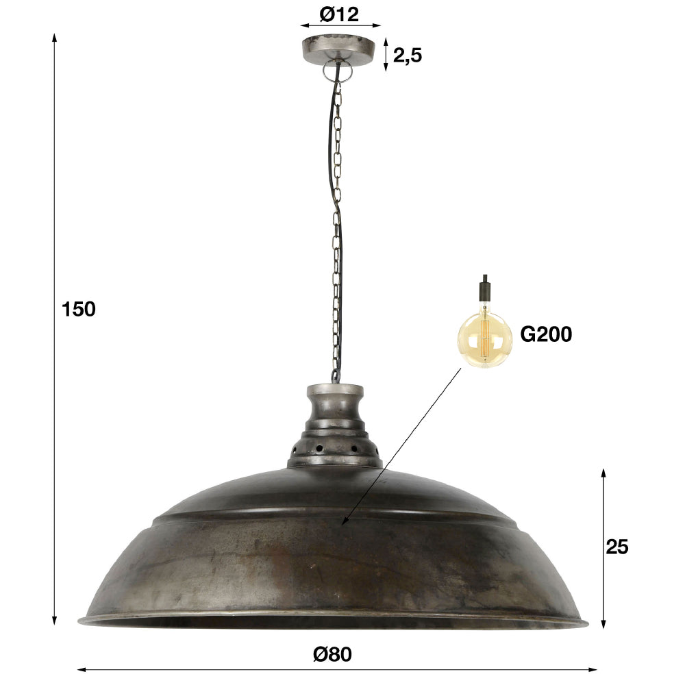 Pendant Light Sean HomeHaven Anthracite LxBxH 84x84x30 Metal Nnb