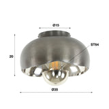 Ceiling Light Idaho HomeHaven Anthracite LxBxH 36x36x23 Metal Nnb