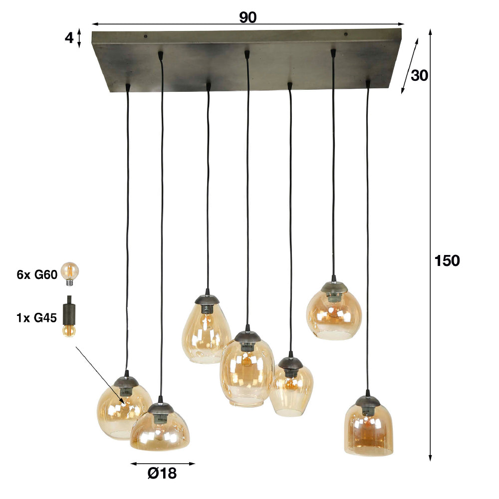 Pendant Light Merrick HomeHaven LxBxH 99x41x32 Nnb