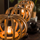 Pendant Light Joss HomeHaven Brown LxBxH 146x41x30 Mango wood Nnb