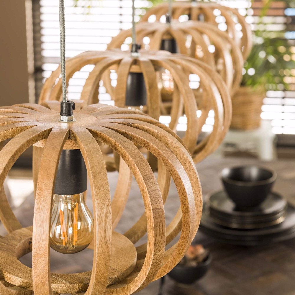 Pendant Light Joss HomeHaven Brown LxBxH 146x41x30 Mango wood Nnb