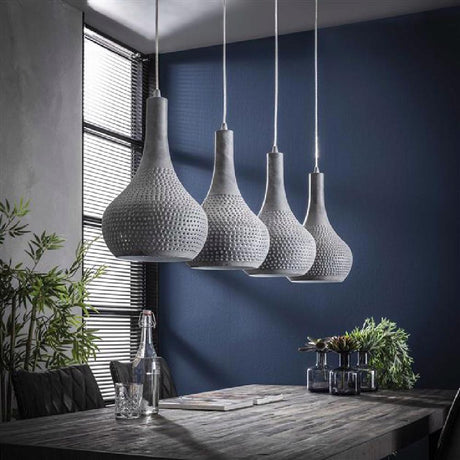 Pendant Light Kory HomeHaven Grey LxBxH 123x45x28 Metal Nnb