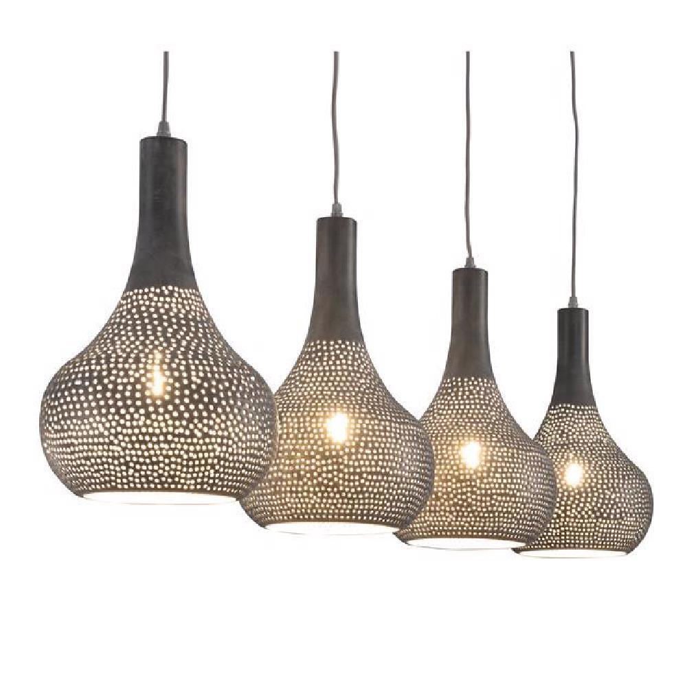 Pendant Light Kory HomeHaven Grey LxBxH 123x45x28 Metal Nnb