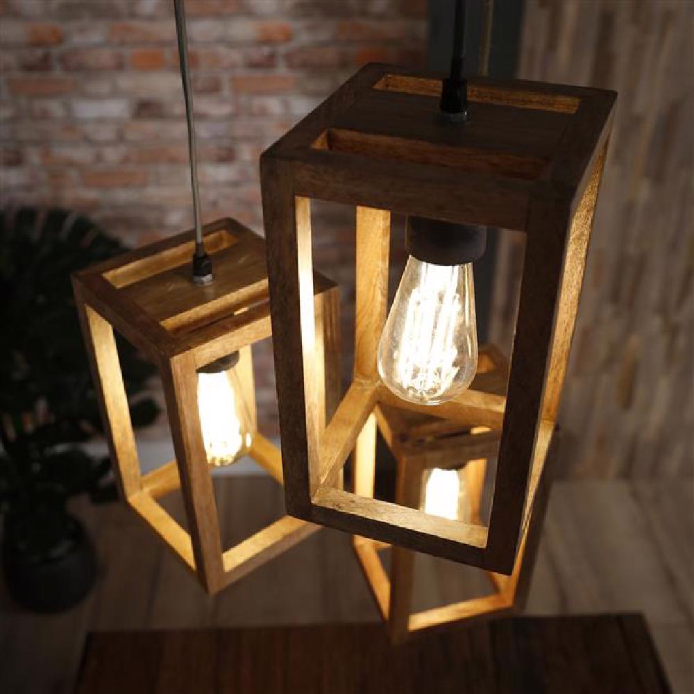 Pendant Light Nestor HomeHaven Brown LxBxH 57x35x28 Mango wood Nnb