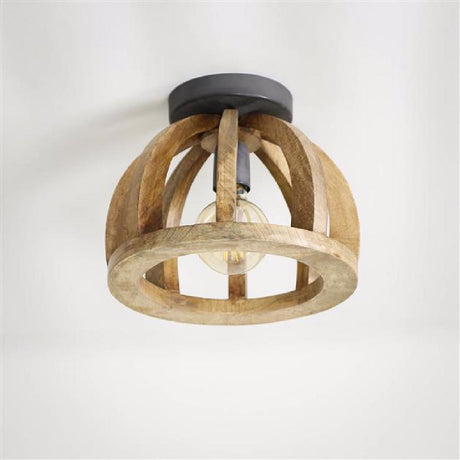 Ceiling Light Monty HomeHaven Brown LxBxH 34x34x28 Mango wood Nnb